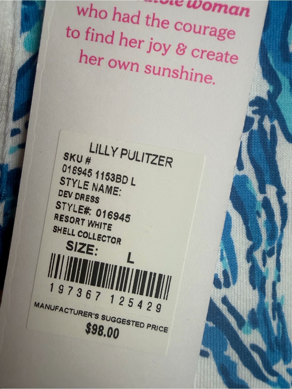 Lilly Pulitzer Blue & White Mini Dress - Picture 4 of 4